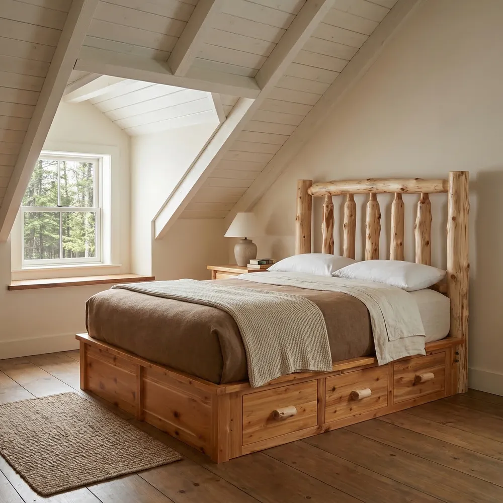 Cedar Three Drawer Underbed for Platform - Double/Single - Coffee