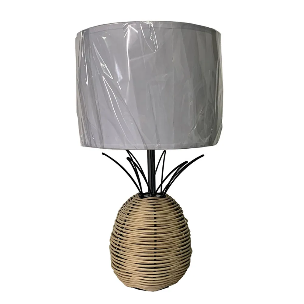 20" RATTAN PINEAPPLE LAMP