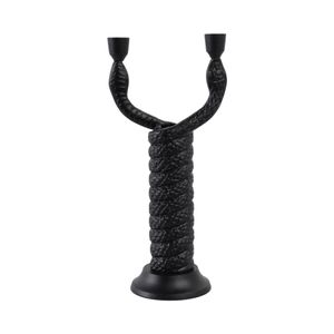 NICOLEHAVEN BLACK CANDLE HOLDER 16 (IN) 5