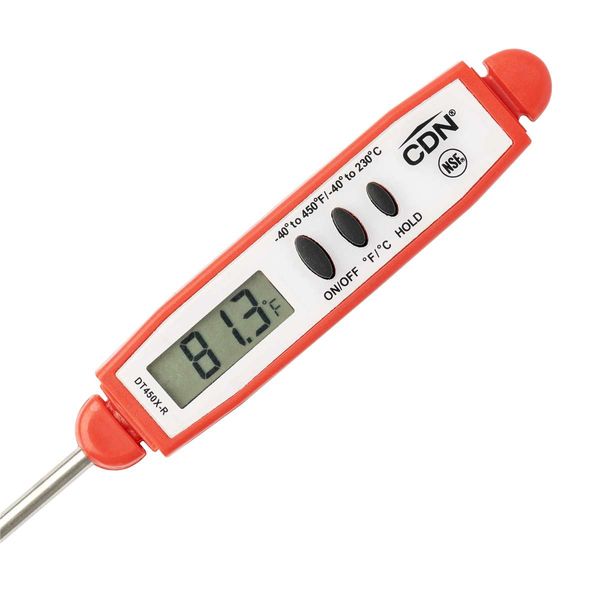 CDN Thermometer Digital, Waterproof Pocket ProAccurate QuickRead, Red