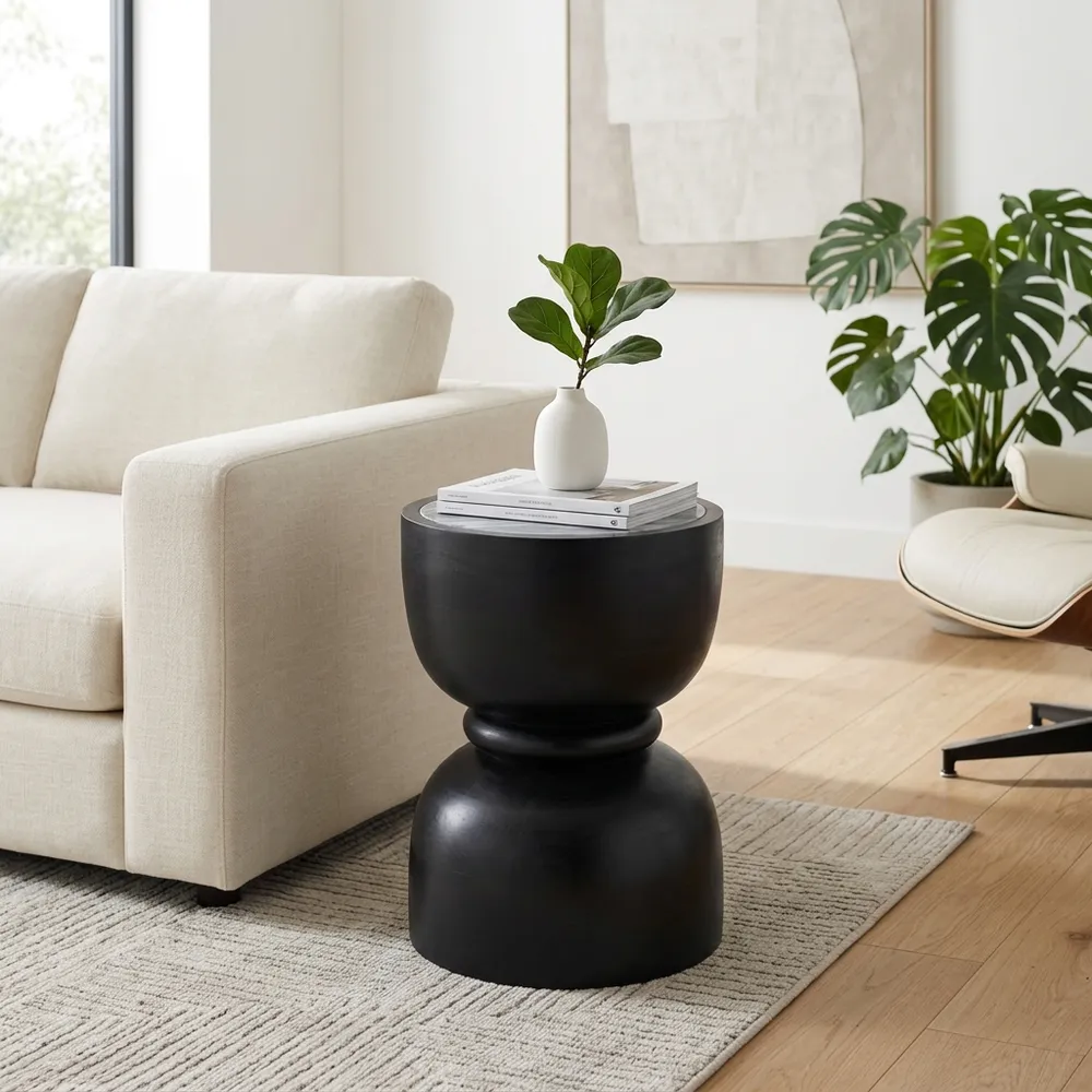 BRYSONBURN BLACK TABLE 18 (IN)