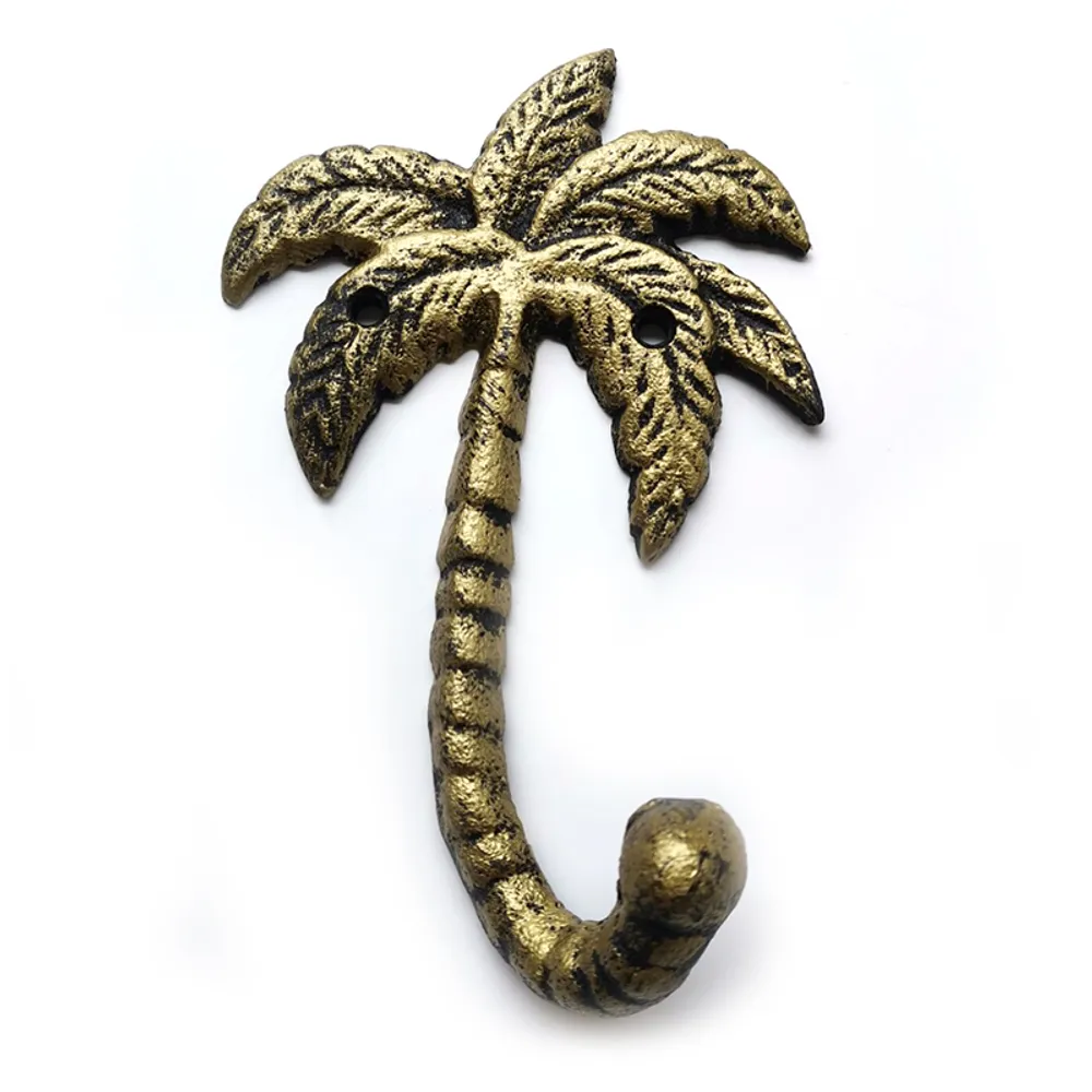 6-1/2" PALM TREE HOOK GOLD