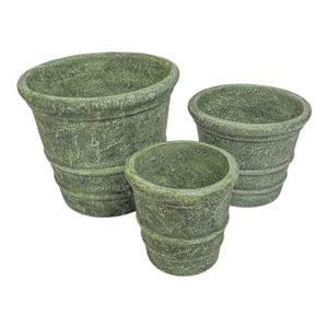 DORSETWELL SET OF 3 GREEN PLANTER 13 (IN) 5