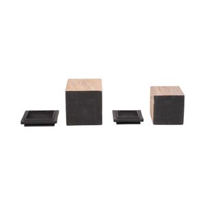 DRAPERMILL SET OF 2 BROWN BOXES 9 (IN) 8