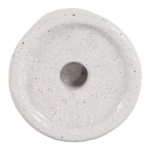 BARTONTON WHITE CANDLE HOLDER 9 (IN) 8