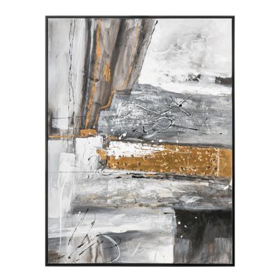 Reading in Gray Framed Wall Art