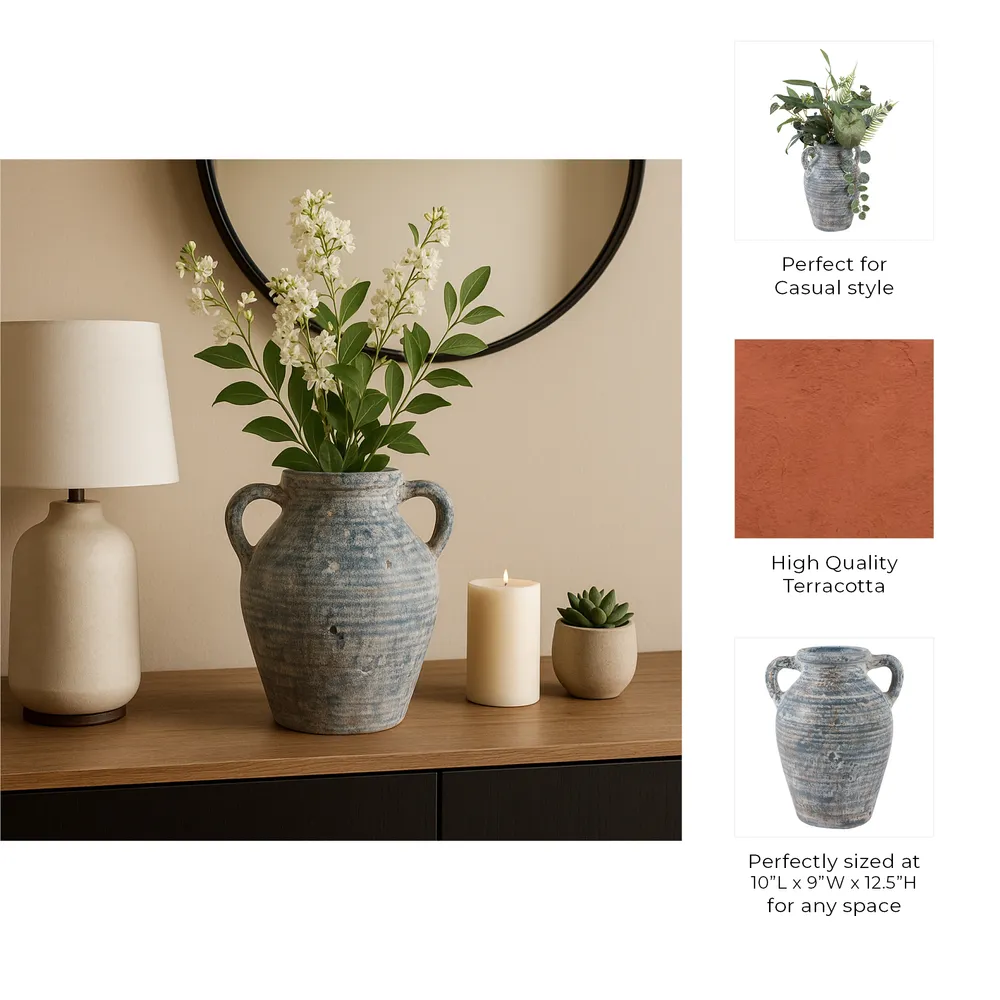 CARLINROSE BLUE VASE 13 (IN)