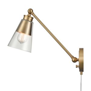 Albany 9.25'' High 1-Light Swingarm Sconce - Brushed Gold 4