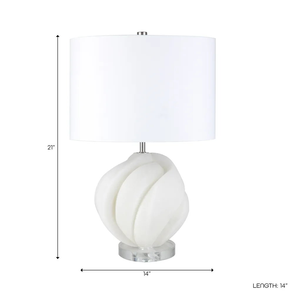 ELLENOAK WHITE LAMP 21 (IN)