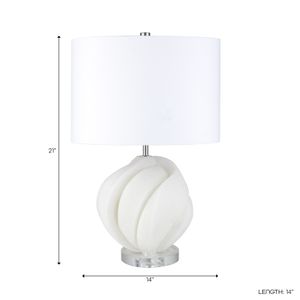 ELLENOAK WHITE LAMP 21 (IN) 10