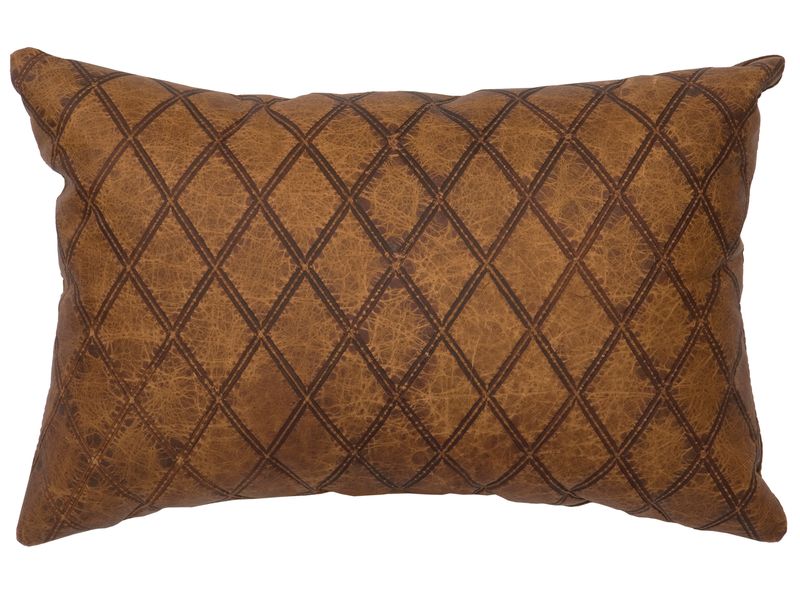 Latigo Leather Pillow - Leather Back thumbnail