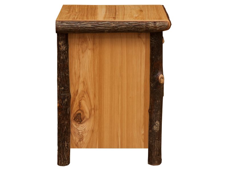 Hickory Log Enclosed End Table - Cinnamon 6