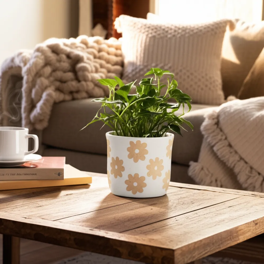 BELDENTON WHITE PLANTER 6 (IN)