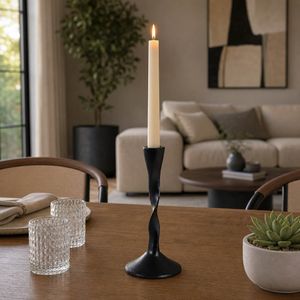 ELMONTVALE BLACK CANDLE HOLDER 8 (IN) 9