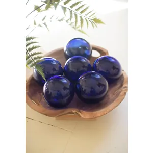 Recycled Blue Glass Ball 1