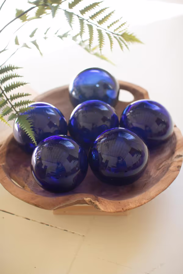 Recycled Blue Glass Ball