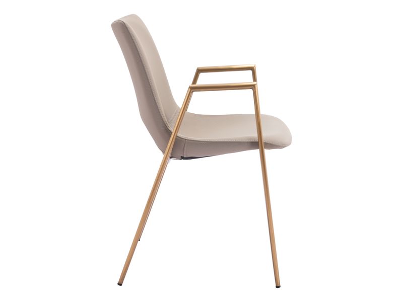Desi Dining Chair Beige & Gold 3
