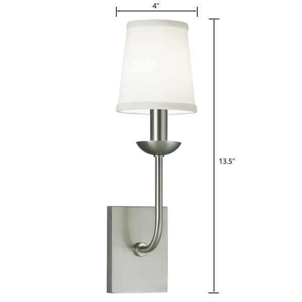 Circa 13.5'' High 1-Light Sconce - Brushed Nickel