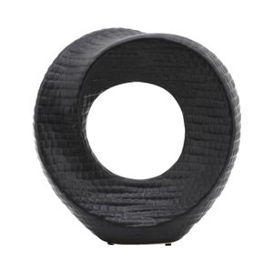 8" TEXTURED TABLE TOP DECO, BLACK 1