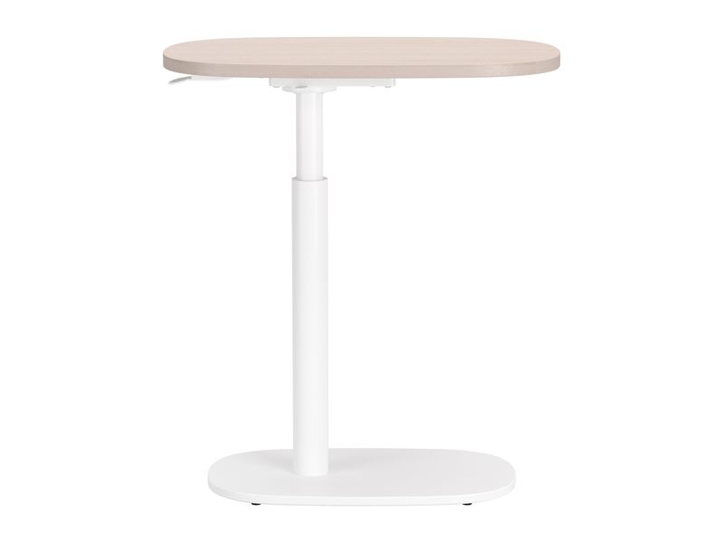 Buddy Adjustable Rotating Side Table Natural & White 3