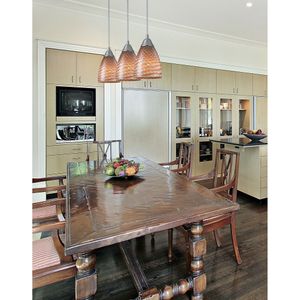 Arco Baleno 5'' Wide 1-Light Mini Pendant - Satin Nickel with Cocoa Glass 5