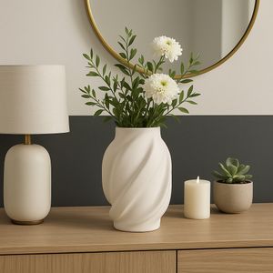 DALEYWORTH WHITE VASE 12 (IN) 10