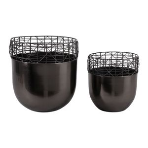 LEONAWELL SET OF 2 GRAY PLANTER 13 (IN) 4