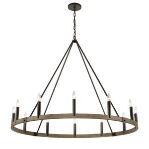 Transitions 50'' Wide 12-Light Chandelier - Oil Rubbed Bronze 1