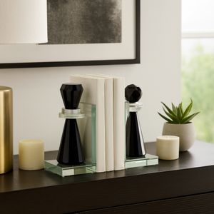 FORDPORT SET OF 2 BLACK BOOKENDS 7 (IN) 11