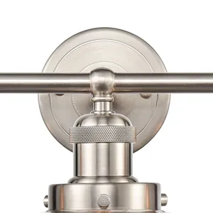 English Pub 28″ Wide 3-Light Vanity Light - Satin Nickel 5