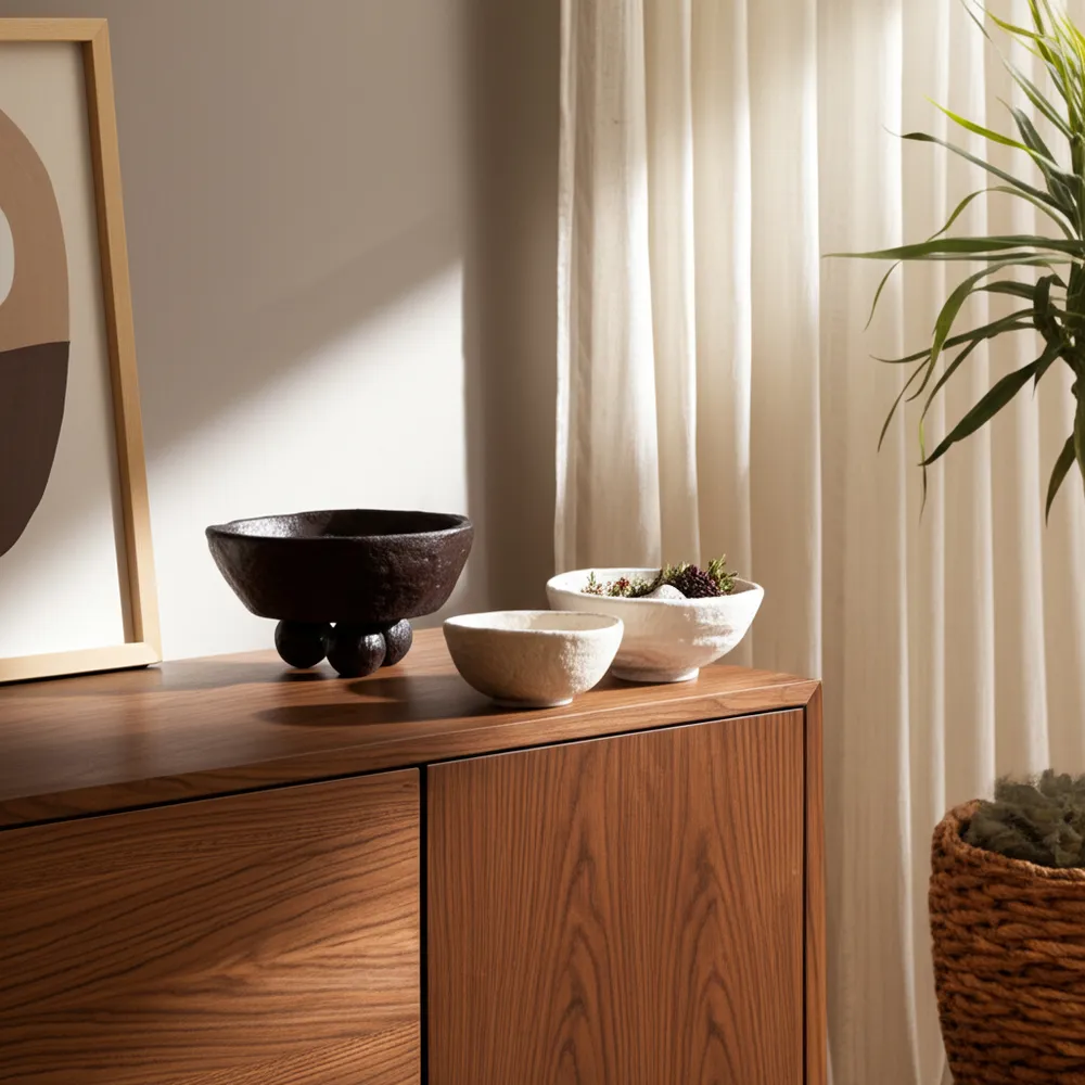 BECKLEY SET OF 3 BROWN BOWLS 10 (IN)