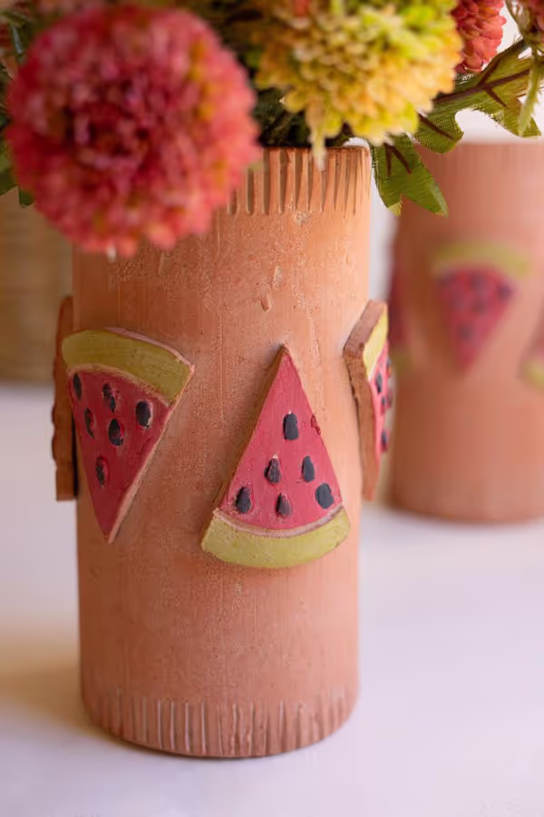 Clay Watermelon Container / Tall