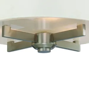 Seven Springs 18'' Wide 3-Light Semi Flush Mount - Satin Nickel 3