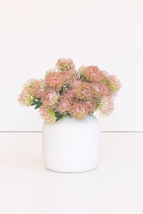 Artificial Antique Blush Pincushion Protea