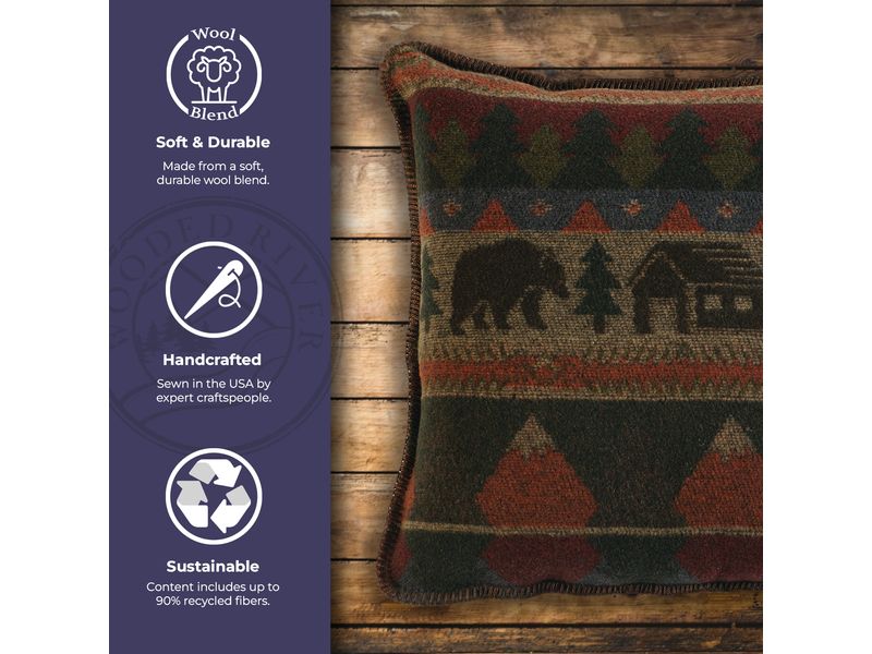 Cabin Bear - Décor Pillow - 20x20 3