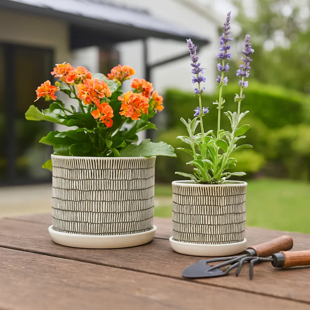 HOUSTONLAKE SET OF 2 IVORY PLANTER 7 (IN)