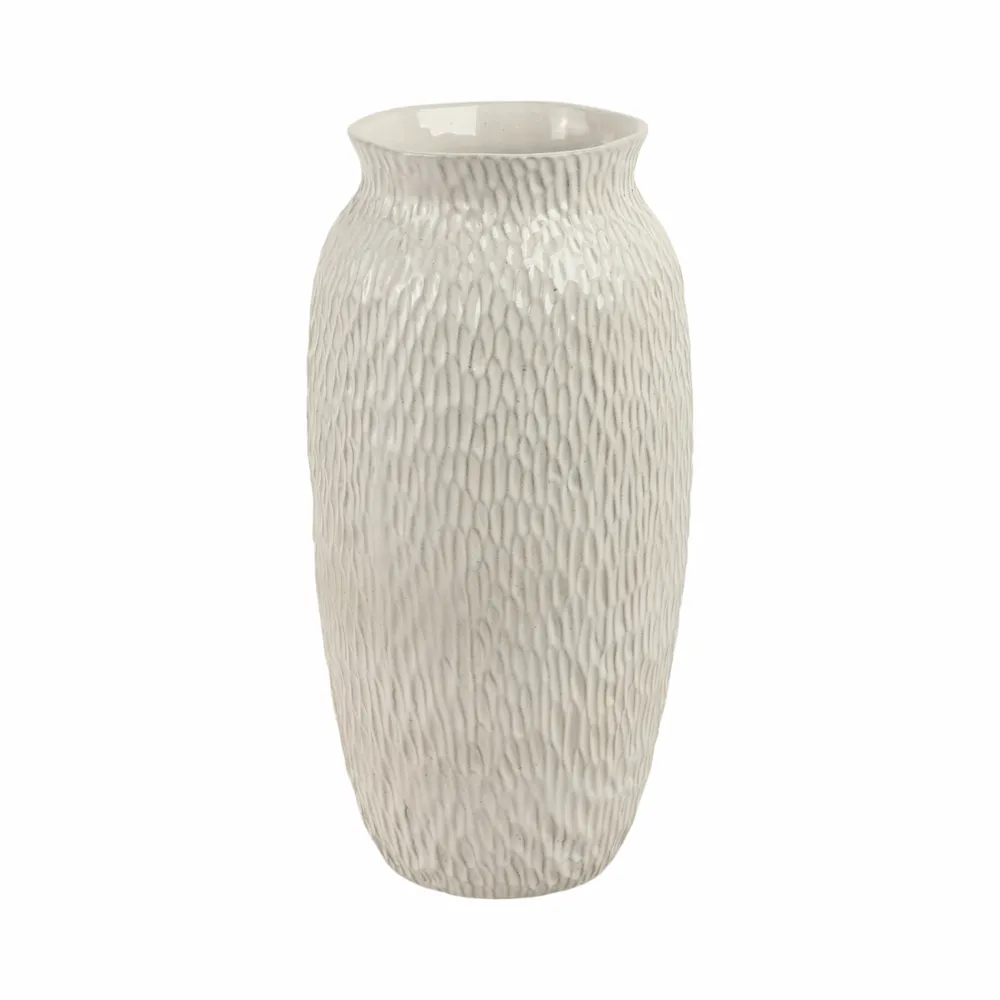BENNETSIDE WHITE VASE 15 (IN)