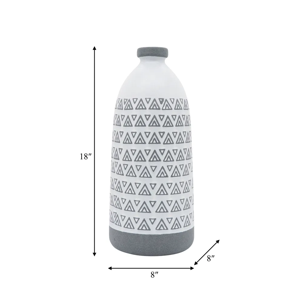 BROCKBEACH GRAY VASE 18 (IN)