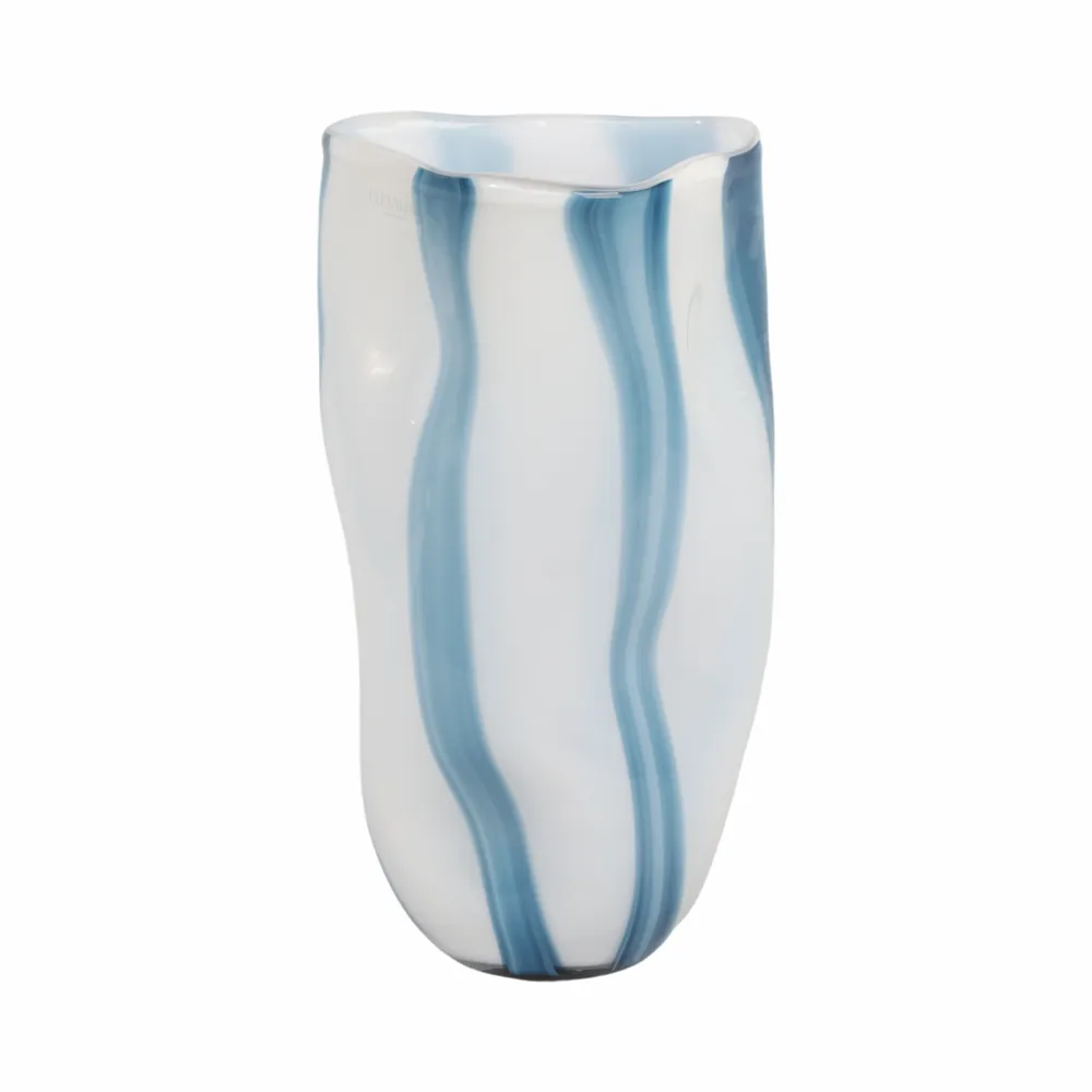BIRCHBURN BLUE GLASS VASE 14 (IN)