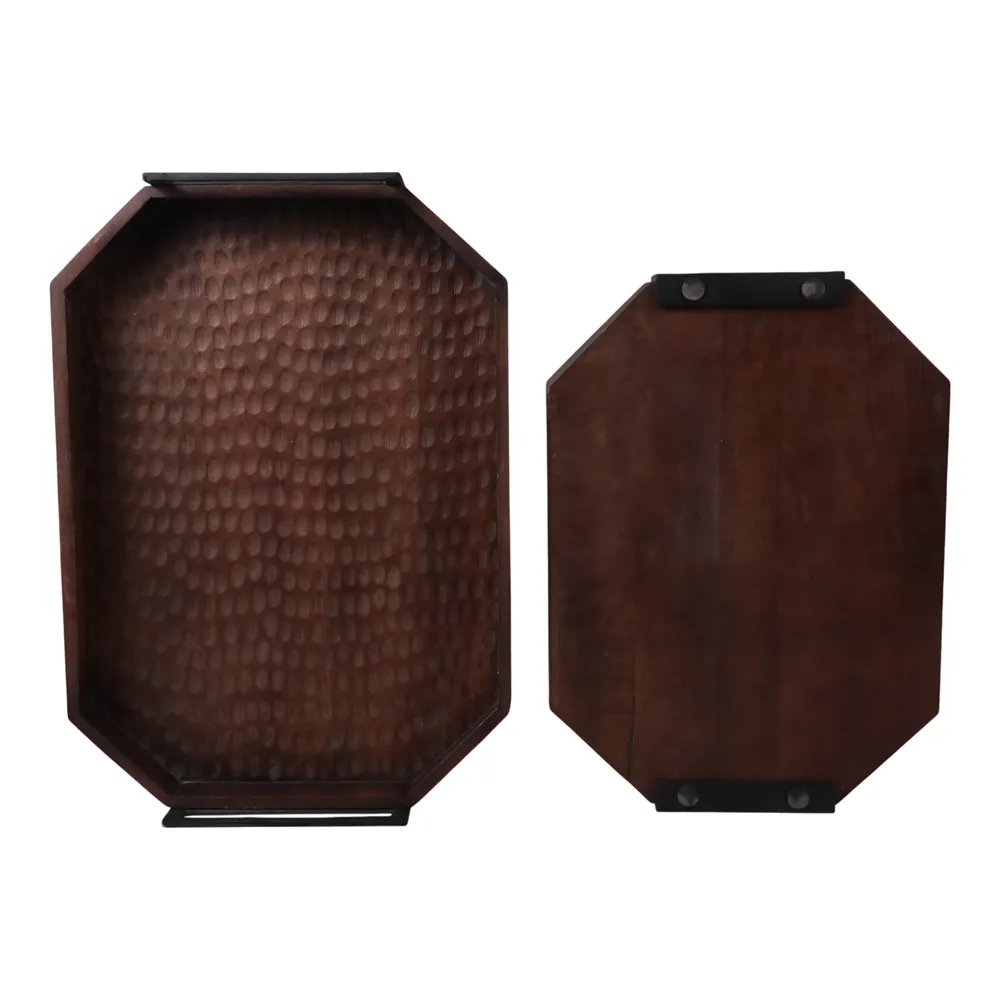 ERINOAK SET OF 2 BROWN TRAY 5 (IN)