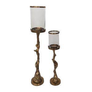 GARNETTMORE SET OF 2 GOLD CANDLE HOLDER 30 (IN) 6