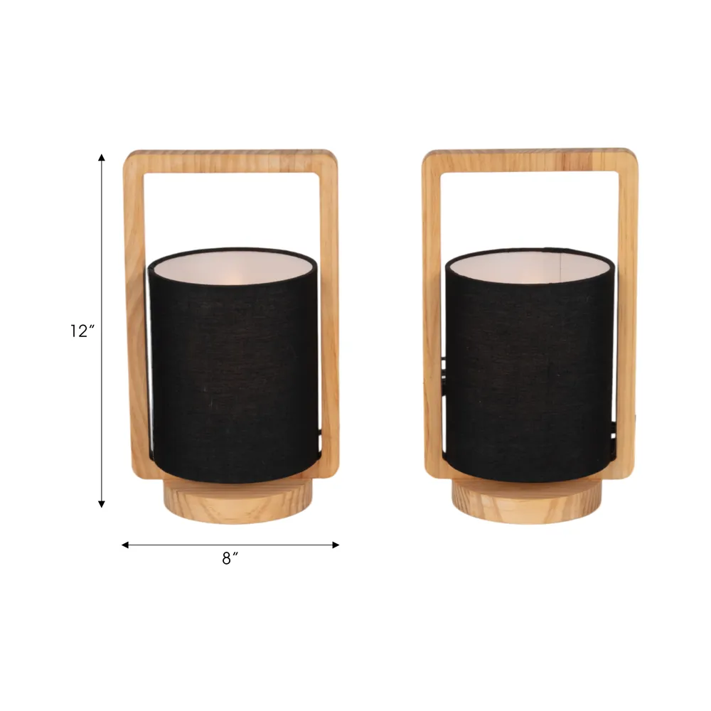 RHEA SET OF 2 BROWN LAMPS 11 (IN)