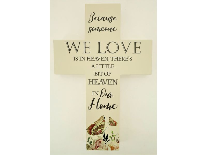 14.5" x 9.5" Someone We Love Wood Cross 1