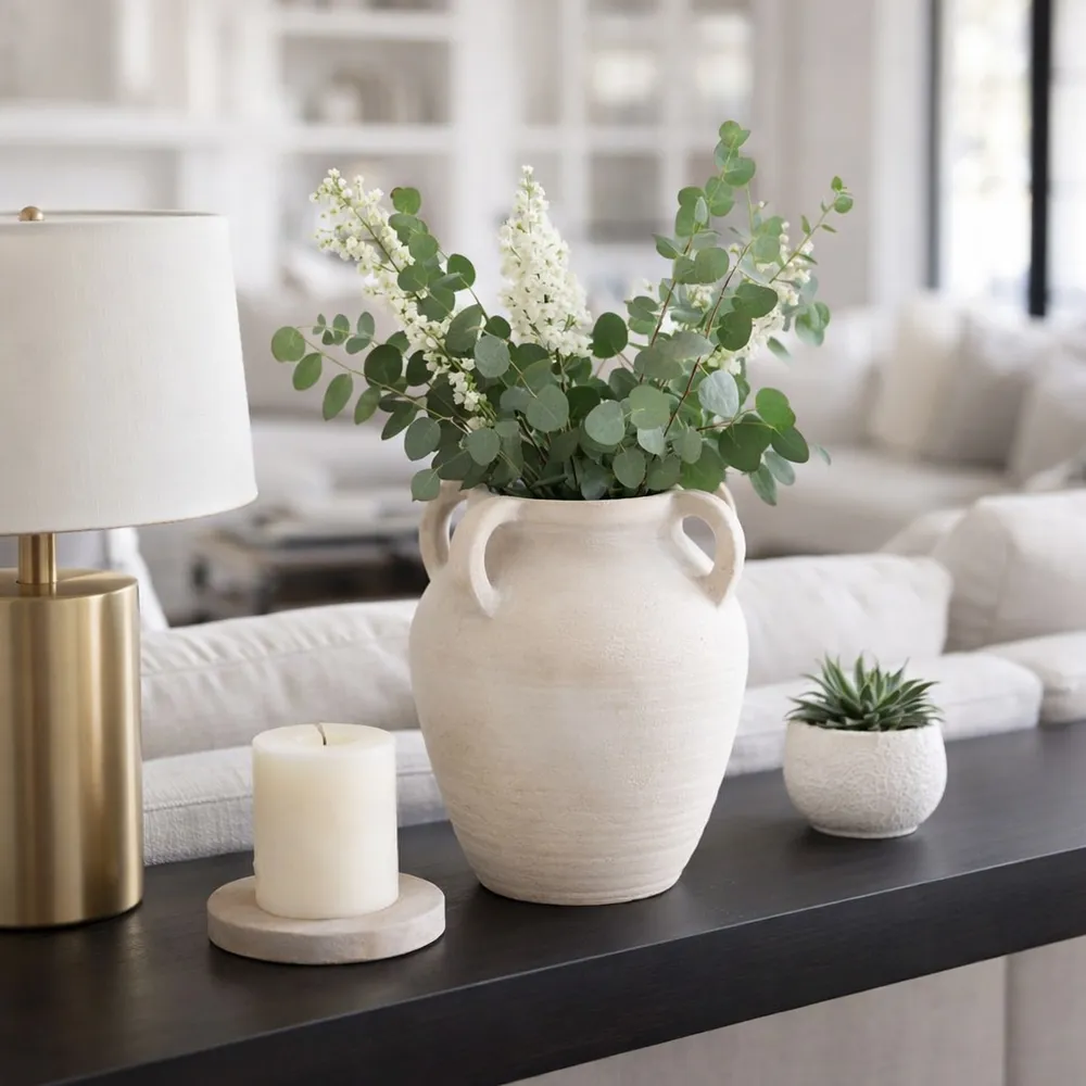 SKYELAKE WHITE VASE 12 (IN)