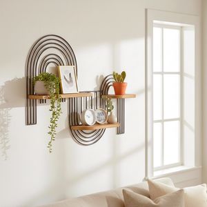 HALFORDPARK BROWN WALL SHELF 18 (IN) 9