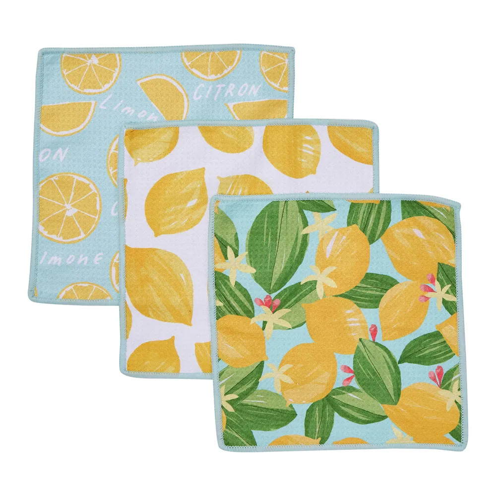 Lemon Blossoms Eco Dish Cloth (Set of 3)