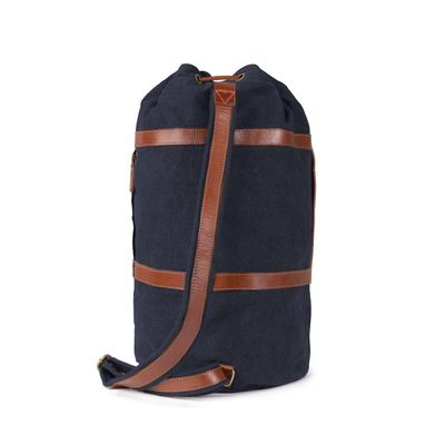 16 OZ NATURAL CANVAS DUFFLE - NAVY