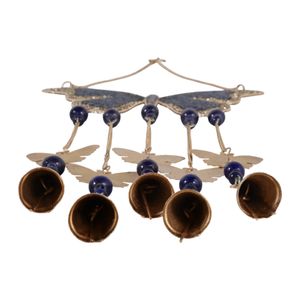 33X10" MOSAIC BUTTERFLY CHIME, GOLD/NAVY 7
