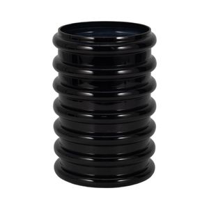 HUTTONSIDE BLACK GLASS VASE 9 (IN) 4