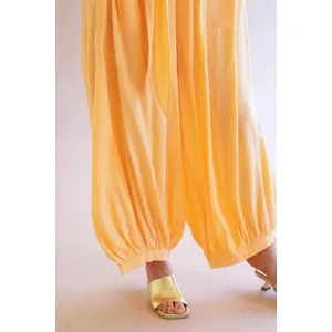 Challis Drawstring Balloon Pant / Cumin 2